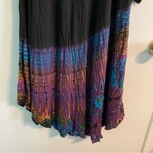 NWT Greater Good Black Tie Dye Cold Shoulder Tunic Dress Size 3X